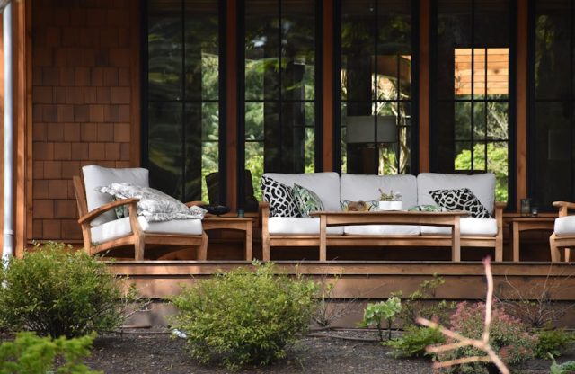 Espace détente dans le jardin